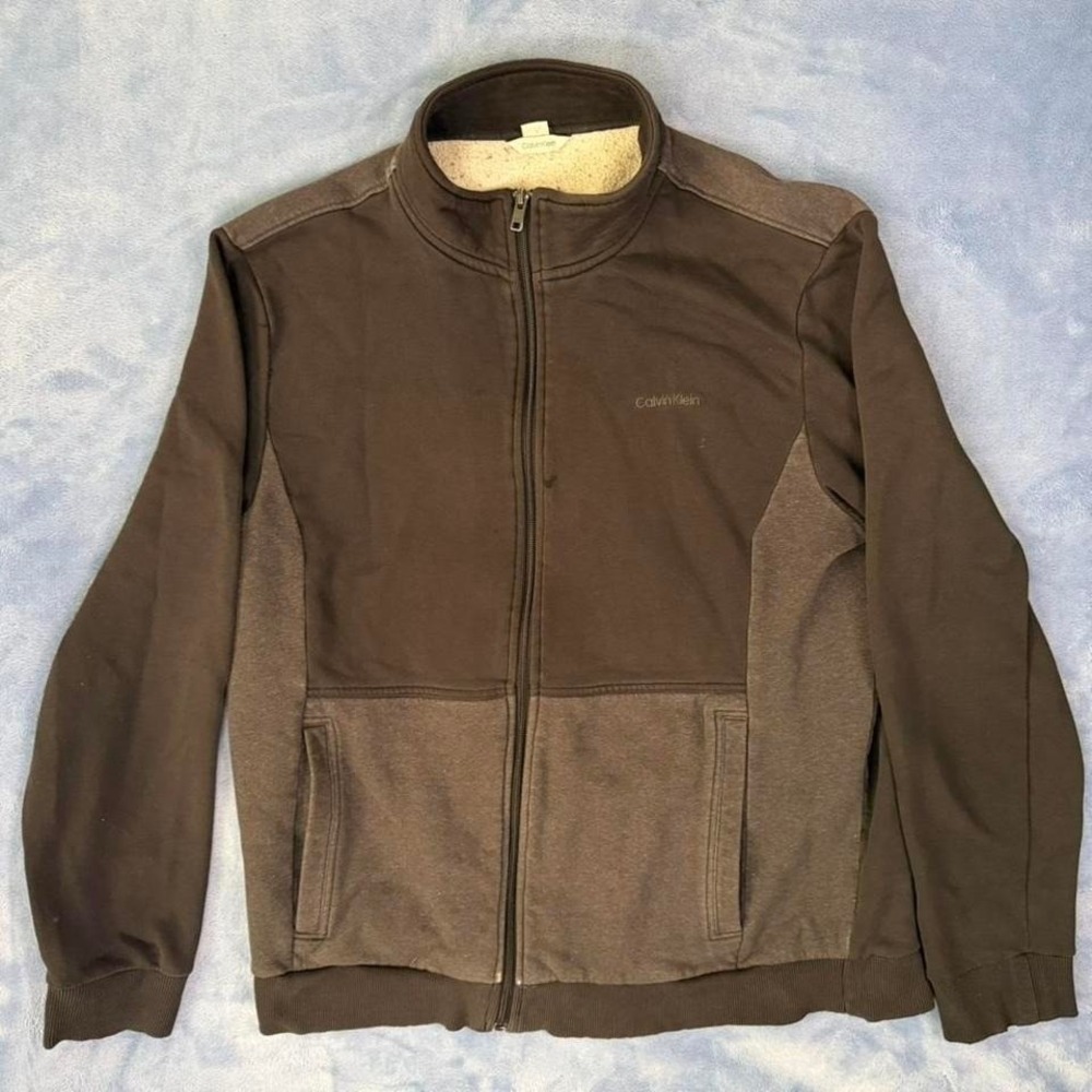 Calvin Klein Sweater Mens Full Zip Long Sleeve Jacket size XL